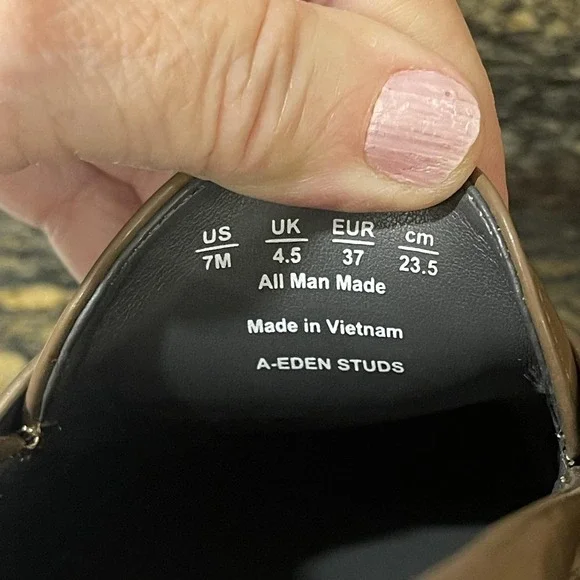 Franco Sarto A-Eden Studs Shoes Womens Size 7 Brown Loafers Studded J0852S1200 - Picture 14 of 16